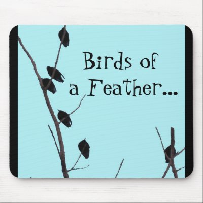 birdsofafeather, Birds of a Feather... Mouse Mat by jenniekurono