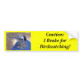Birdwatcher Brake Bumper Sticker