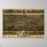 Birmingham Alabama 1885 Panoramic Map