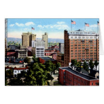 Birmingham Alabama City View of Skyline Greeting Card