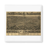 Birmingham Alabama Late 1800's Birds Eye View Refrigerator Magnet