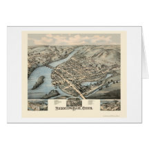 Birmingham, CT Panoramic Map - 1876 Cards