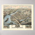 Birmingham, CT Panoramic Map - 1876 Poster