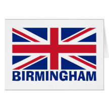 Birmingham in Blue Greeting Cards