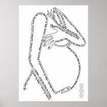Birth Affirmations Line Art