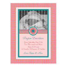 Birth Annoucement Postcard :: Polk A Dots 2