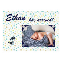 Birth Announcement - Circles Background