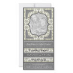 Birth Announcement Elegant Grey Tan