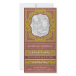 Birth Announcement Elegant Yellow Red photo cards