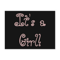 Birth Announcement "It's a, Girl!" Post Cards