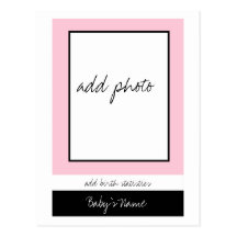 Birth Announcement: Pink Postcards
