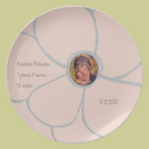 Birth announcement plate plates