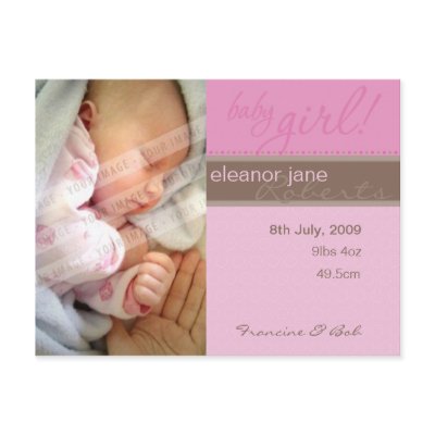 BIRTH ANNOUNCEMENT :: sheer joy - girl by edgeplus