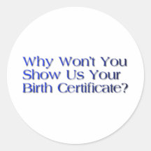birth certificate question sticker