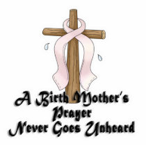 Birth Mothers Prayer Never Unheard Pink RIbbon Photo Sculpture