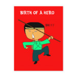 Birth of a hero postcards