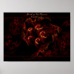 Birth of the Phoenix fractal art poster