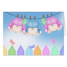 Birth of Triplets Card