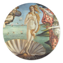 Birth of Venus by Sandro Botticelli Round Stickers