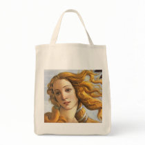 Birth of Venus detail, Botticelli Canvas Bag