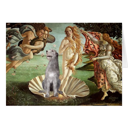 Birth of Venus-Irish Wolfhound #6 Greeting Cards