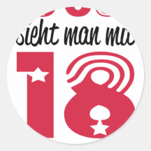 birthday 18 runde sticker