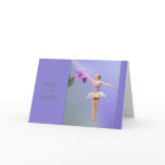 Birthday, 20th, Ballerina with Orchid Greeting Cards