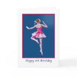 Birthday, 8th, Dancing Ballerina on Blue cards