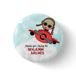 Birthday Aeroplane Button