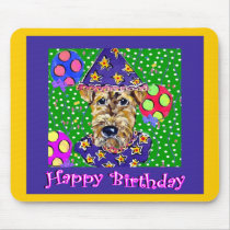 Birthday Airedale Mouse Mat