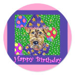 Birthday Airedale Sticker