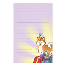 Birthday Akita Inu / Shiba Inu Personalised Stationery