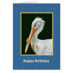 Birthday, American White Pelican Bird Card