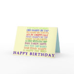 Birthday Anagram card