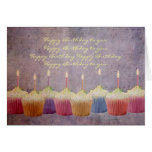 Birthday Anyone Cupcakes Lit Candles Cards