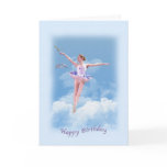 Birthday, Ballerina Dancing Above the Clouds Cards
