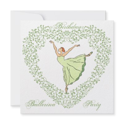 Birthday Ballerina Party Invitation by tutusweet
