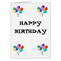 birthday balloons Happy birthday Card