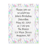 Birthday Balloons Invitation postcards