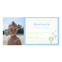 Birthday Balloons Party Invitation Photo Greeting Card