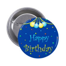 Birthday balloons pins