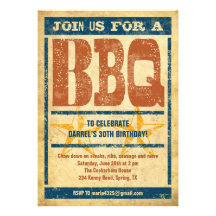 Birthday BBQ Invitations