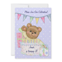 Birthday Bear Boy - First Birthday