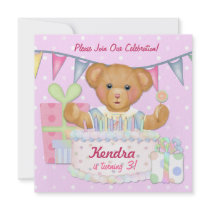 Birthday Bear Girl - Third Birthday