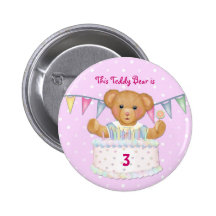 Birthday Bear Girl - Third - Customise Date Buttons