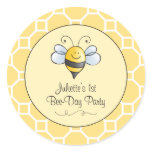Birthday Bee-Day Favour Sticker | Bumble Bee