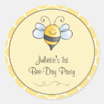 Birthday Bee-Day Favour Sticker | Bumble Bee