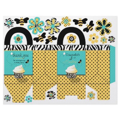 Birthday Bee Party Favour Basket by LetsCelebrateDesigns