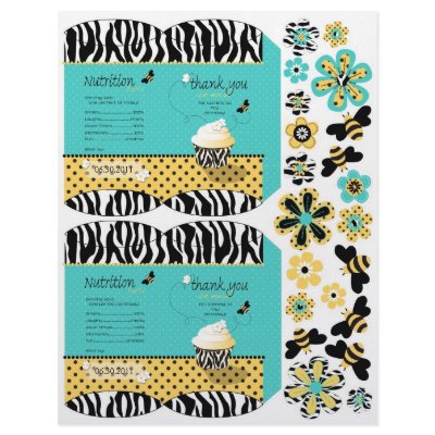 Birthday Bee Party Favour Mini Puff Box by LetsCelebrateDesigns