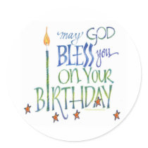 Birthday Blessings Sticker